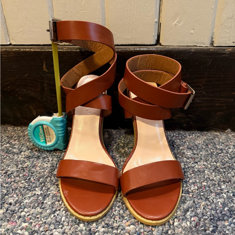 LALA IKAI Brown Strappy Heels - Picture 2 of 6